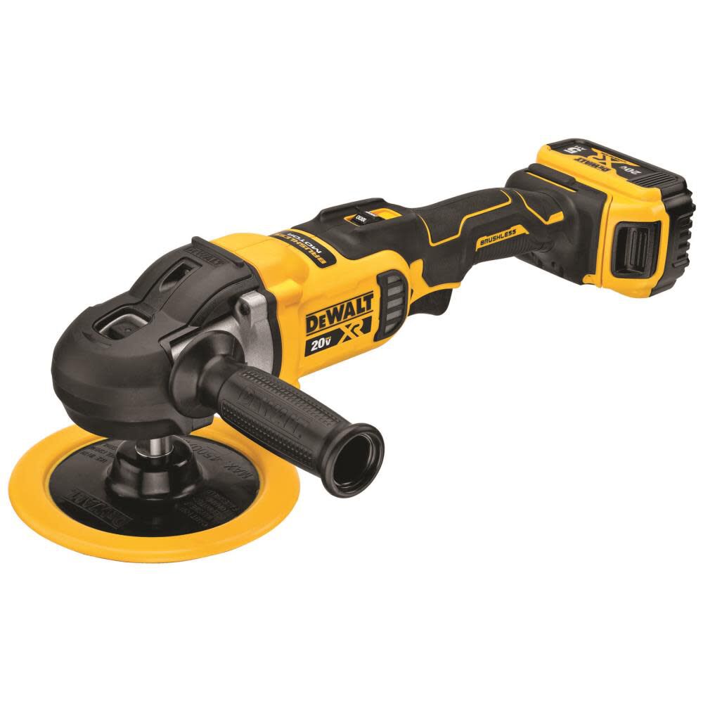 DeWalt DCM849P2 20V 7IN VS ROTARY POLISHER KITTED