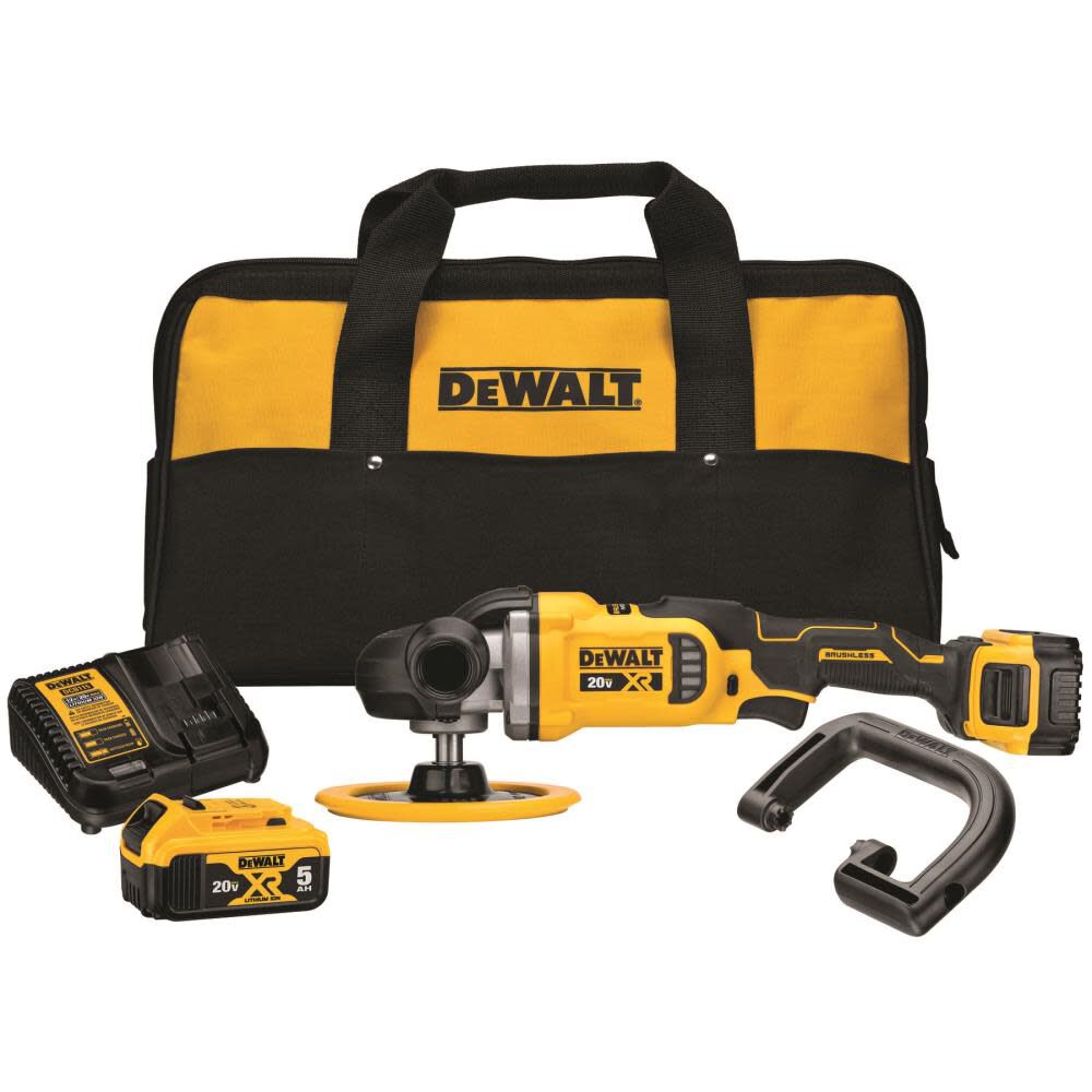 DeWalt DCM849P2 20V 7IN VS ROTARY POLISHER KITTED