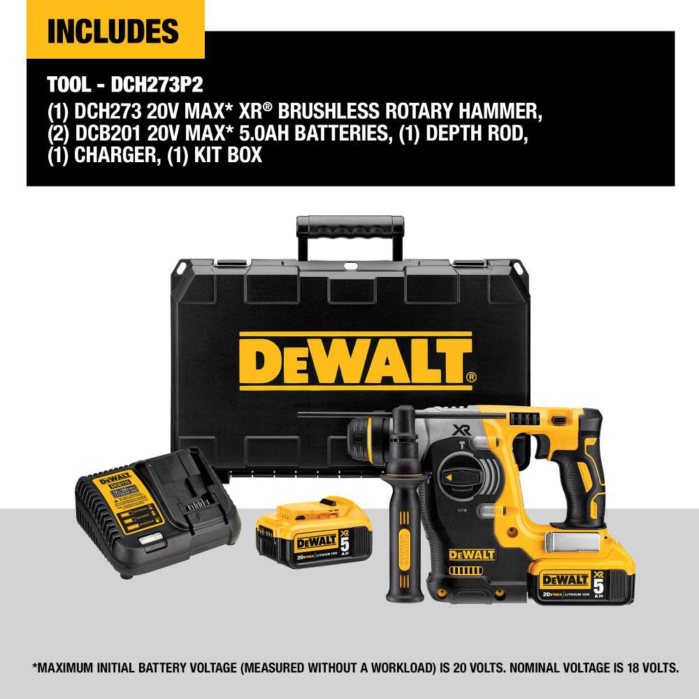 DeWalt DCH273P2 1 IN SDS PLUS ROTARY HAMMER
