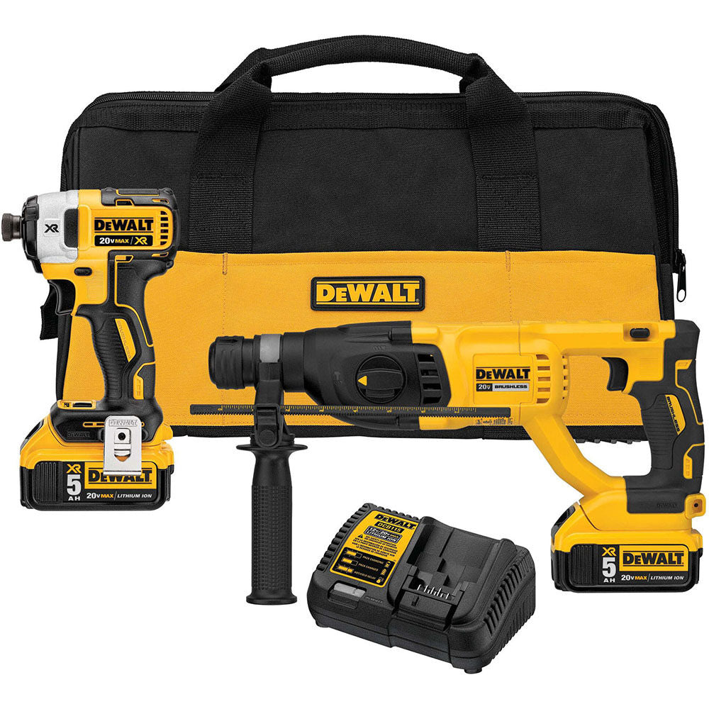 DeWalt DCK233P2 20V MAX XR ROTARY HAMMER/IMPACT KIT