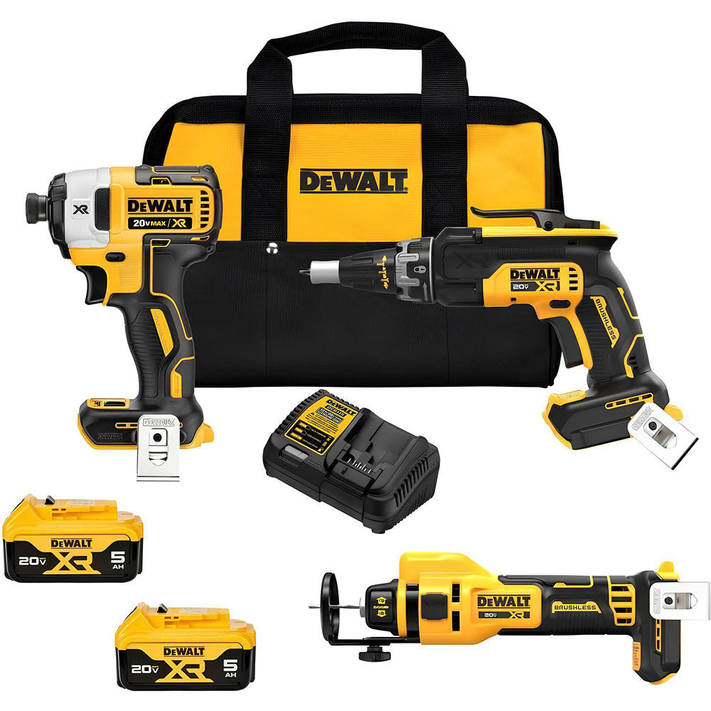 DeWalt DCK303P2 20V MAX BL DRYWALL 3PC KIT (5.0AH)