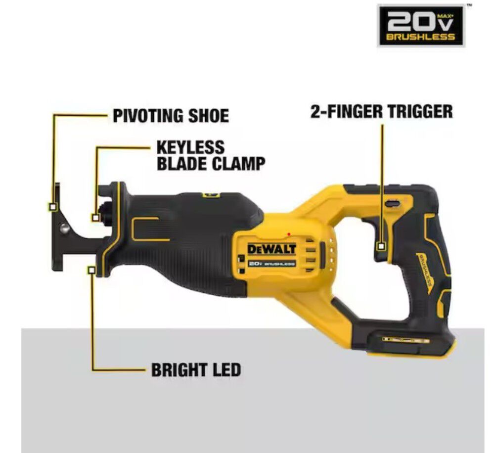 DeWalt DCS382B 20V MAX BL RECIP SAW - TOOL ONLY