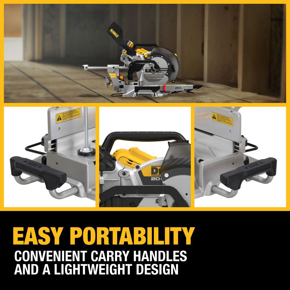 DeWalt DCS785WW1 20V XR 12 DUAL BEVEL SLIDING MITER SAW