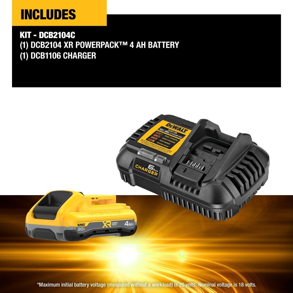 DeWalt DCB2104C 20V MAX XR 4.0Ah STARTER KIT