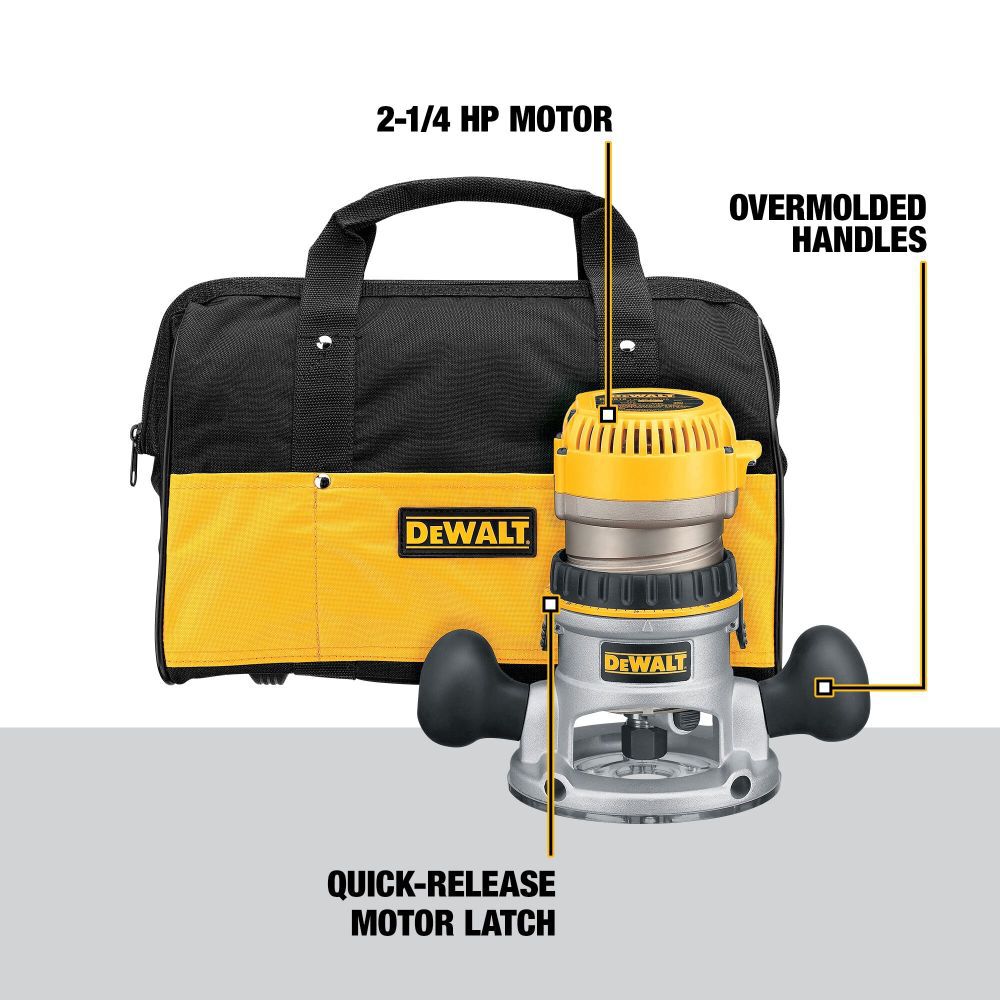 DeWalt DW618K 2 1/4 HP EVS FIXED BASE ROUTER KIT