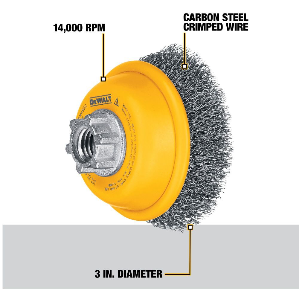 DeWalt DW4920 3IN CRIMPED CUP BRUSH