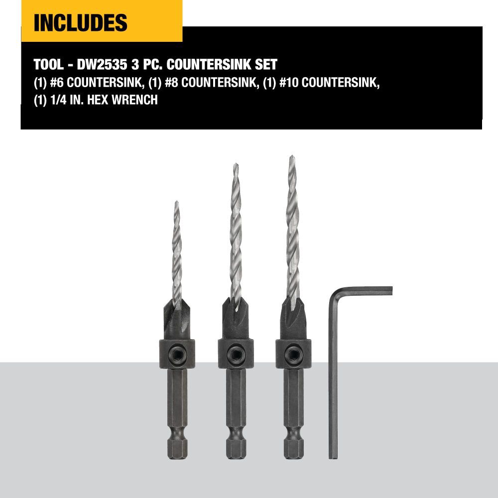 DeWalt DW2535 3 COUNTERSINK 6810