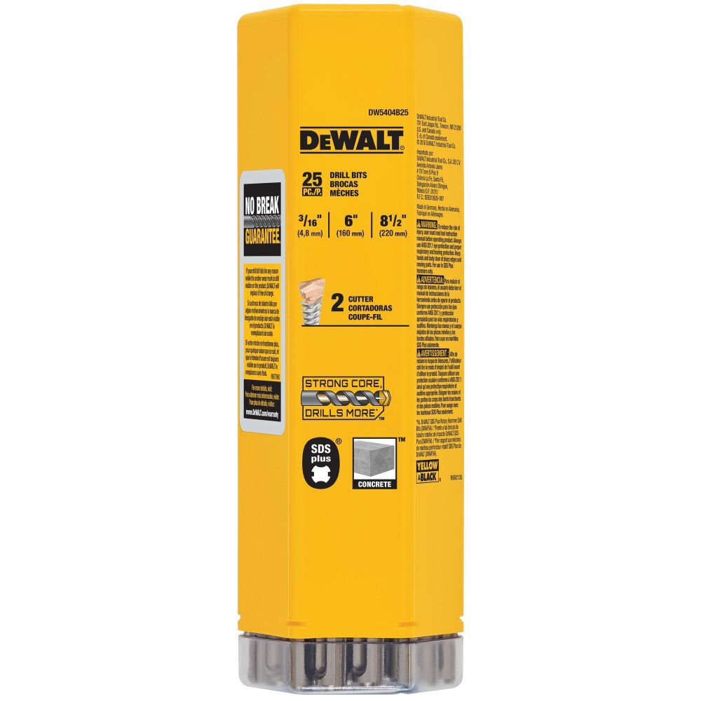 DeWalt DW5404B25 3/16 x 6-1/2 x 8-1/2 SDS+ 2C (25pk)