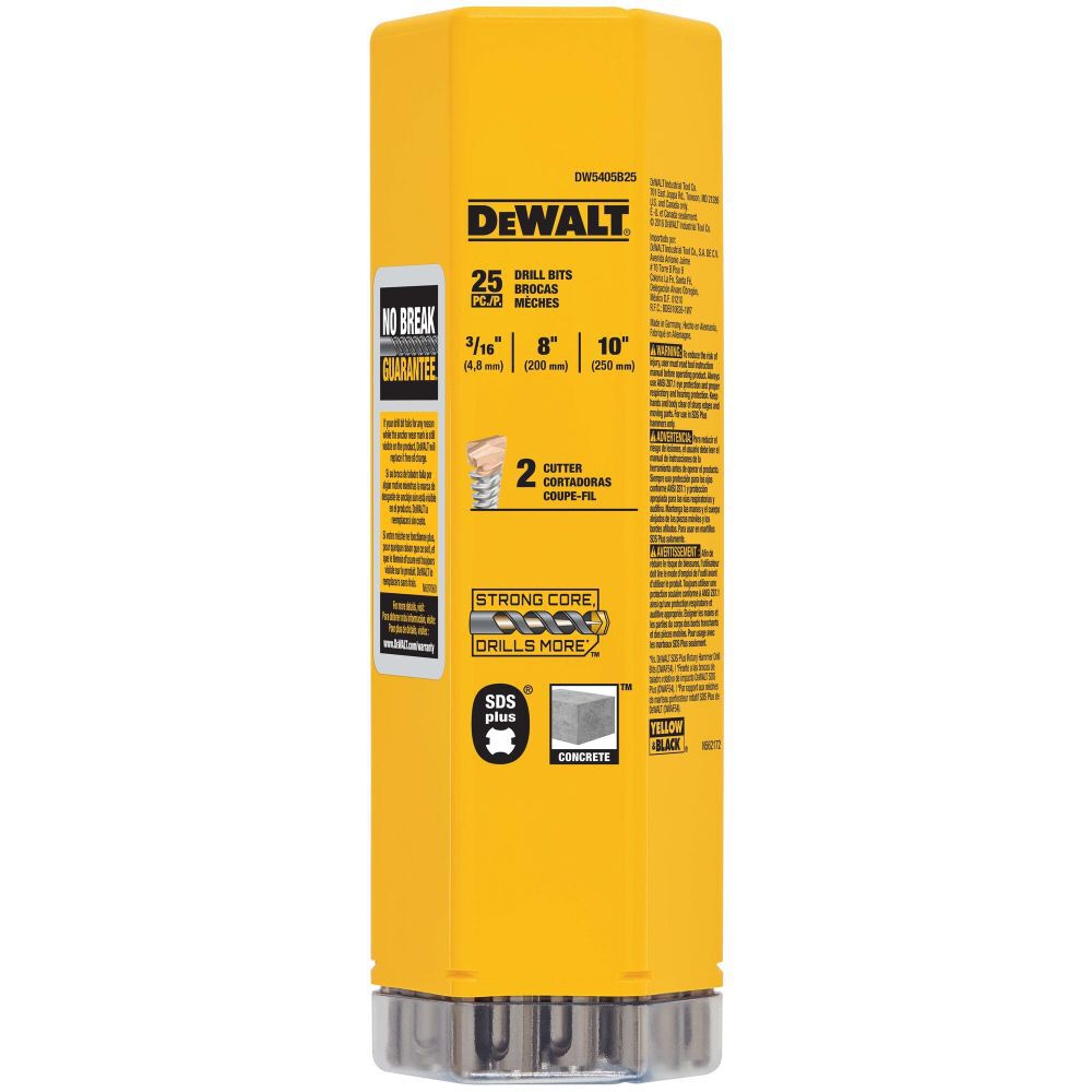 DeWalt DW5405B25 3/16 x 8 x 10 SDS+ 2C (25pk)