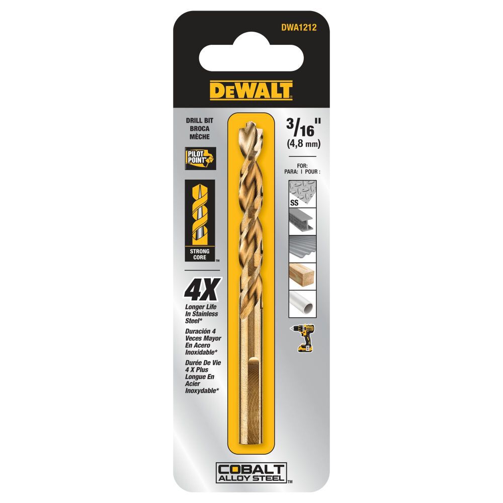DeWalt DWA1212 3/16 IN PP INDUSTRIAL COBALT