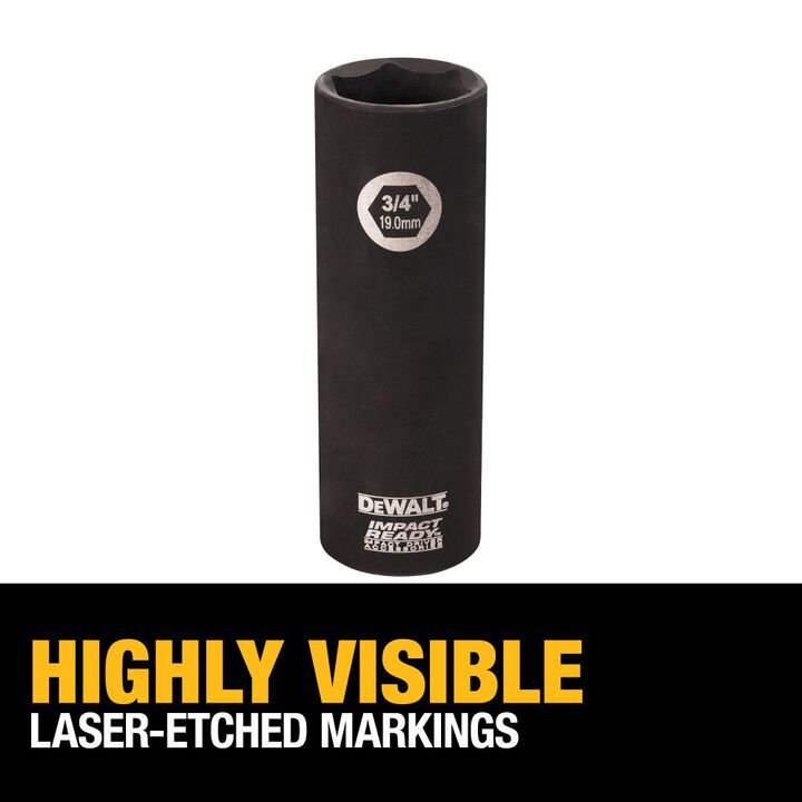 DeWalt DW22902 3/4 DEEP IMPACT READY SOCKET 1/2 DRIVE