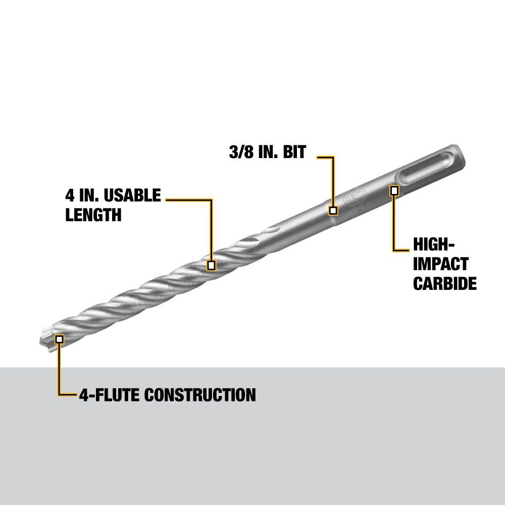 DeWalt DW5527 3/8 x 4 x 6-1/2 SDS+ 4C ELITE