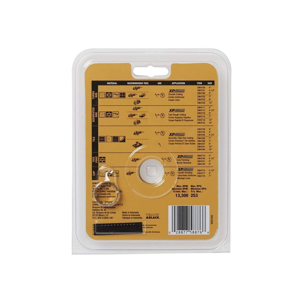 DeWalt DW4740 4-1/2 x .250 Diamond Tuck Point Blade