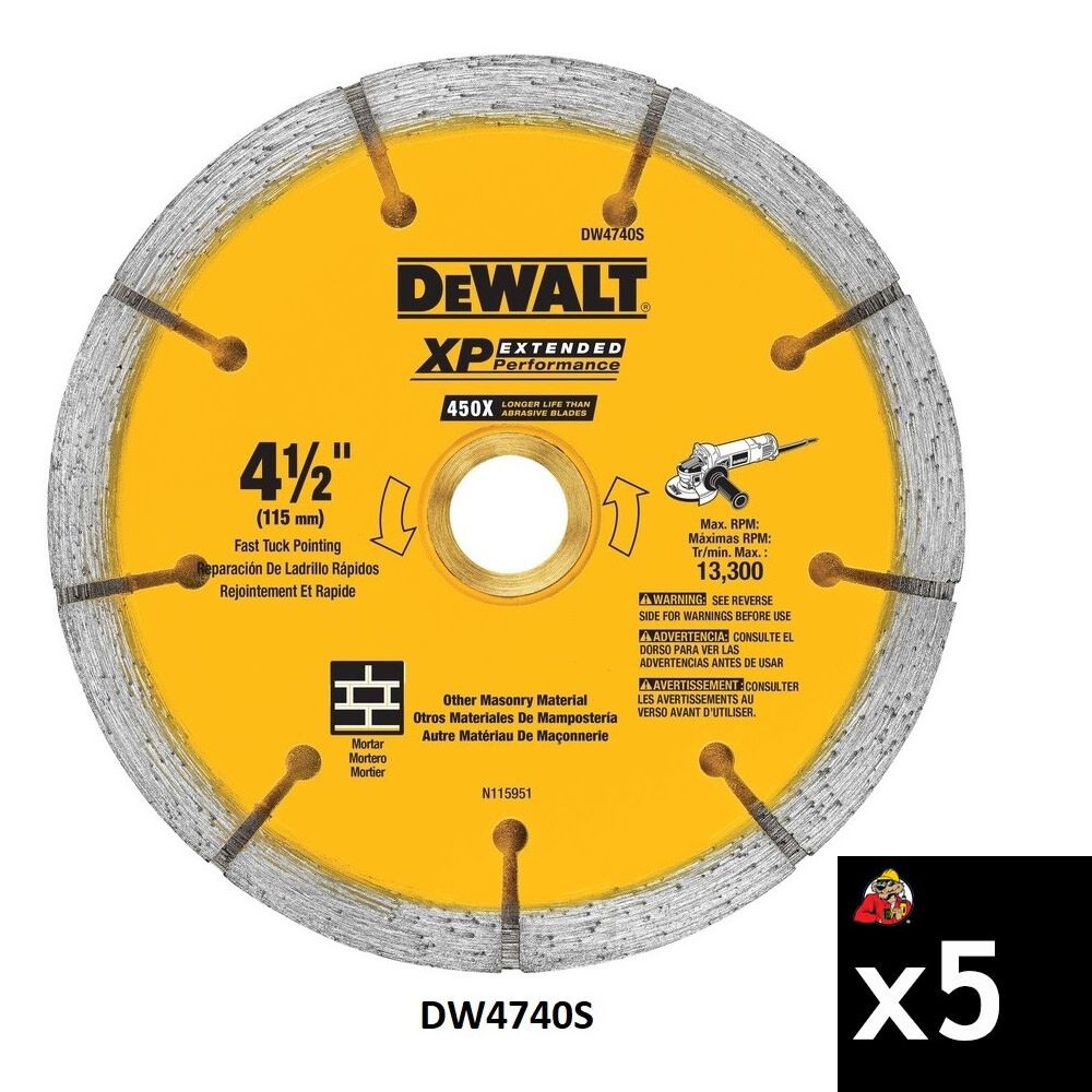 DeWalt DW4740S 4 1/2 X .250 SANDWICH TUCK POINT BLADE