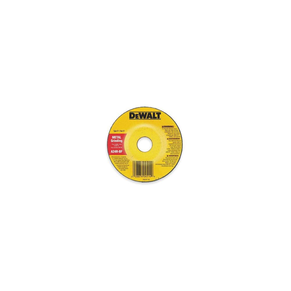 DeWalt DW8809 4-1/2 X 1/4 X 5/8-11 ZIRCONIA ABRA