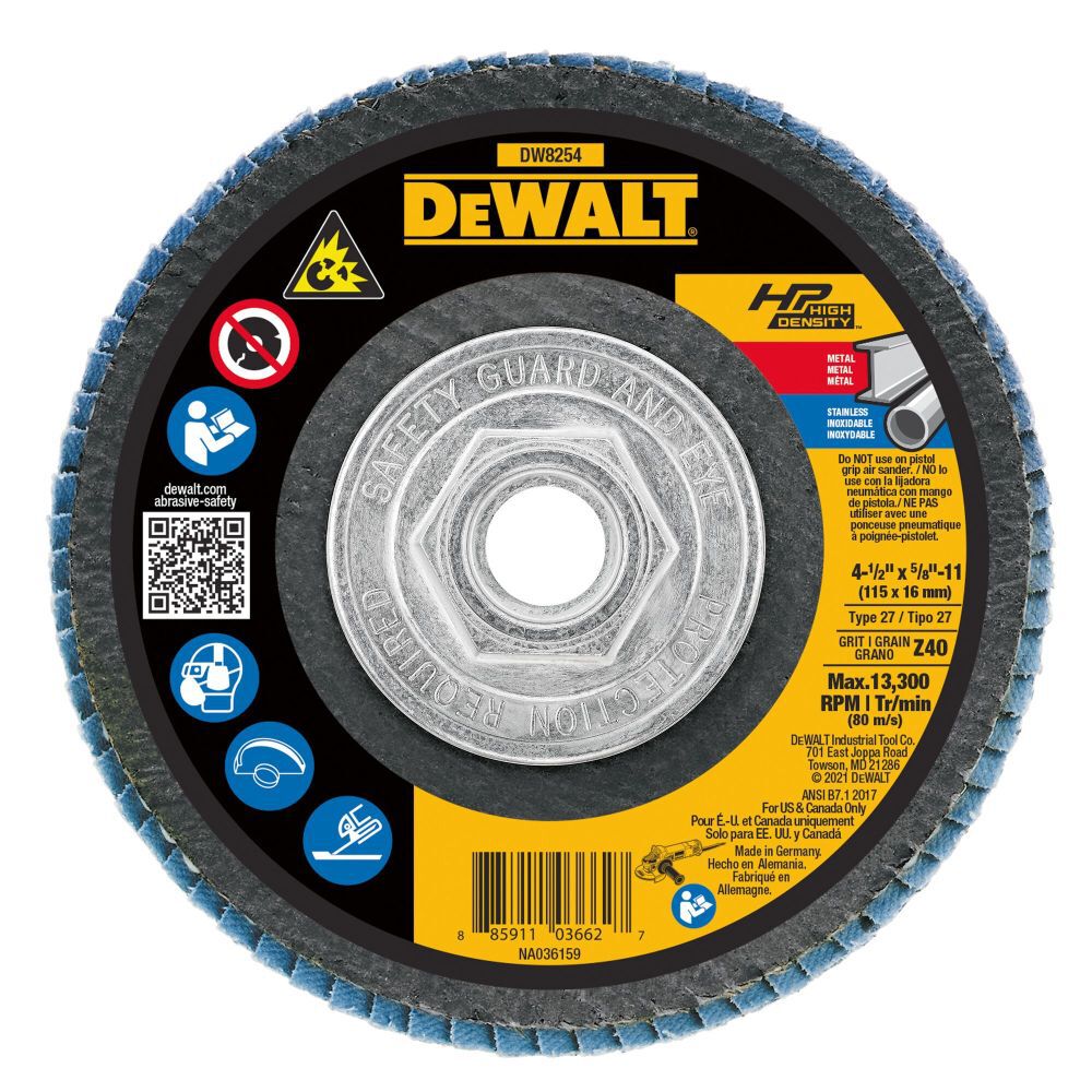 DeWalt DW8254 4-1/2 X 5/8-11 40G T27 XP JUMBO FLAP