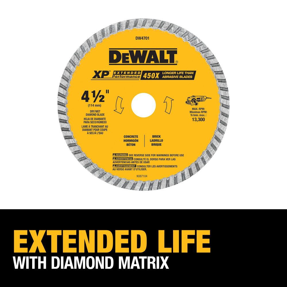 DeWalt DW4701 4-1/2 DRY CUT DIAMOND WHL