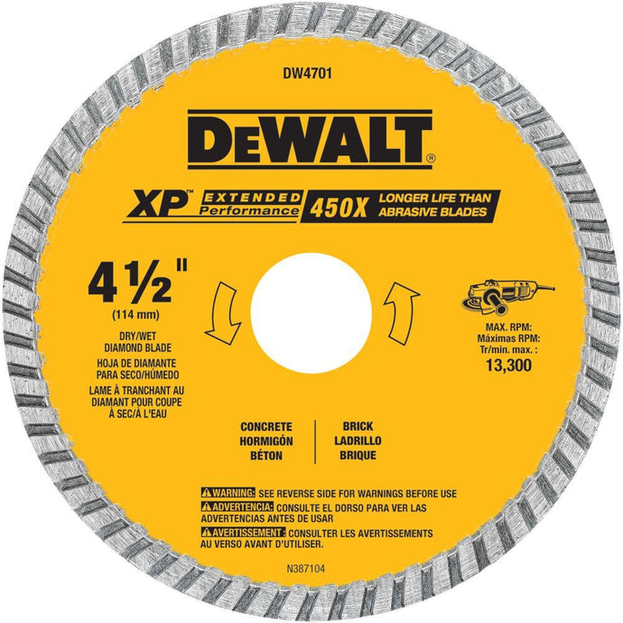 DeWalt DW4701 4-1/2 DRY CUT DIAMOND WHL