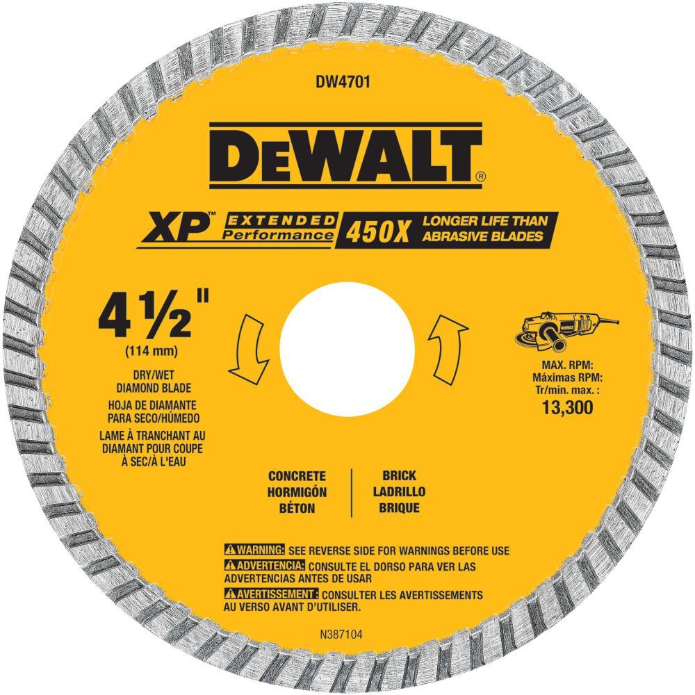 DeWalt DW4701 4-1/2 DRY CUT DIAMOND WHL