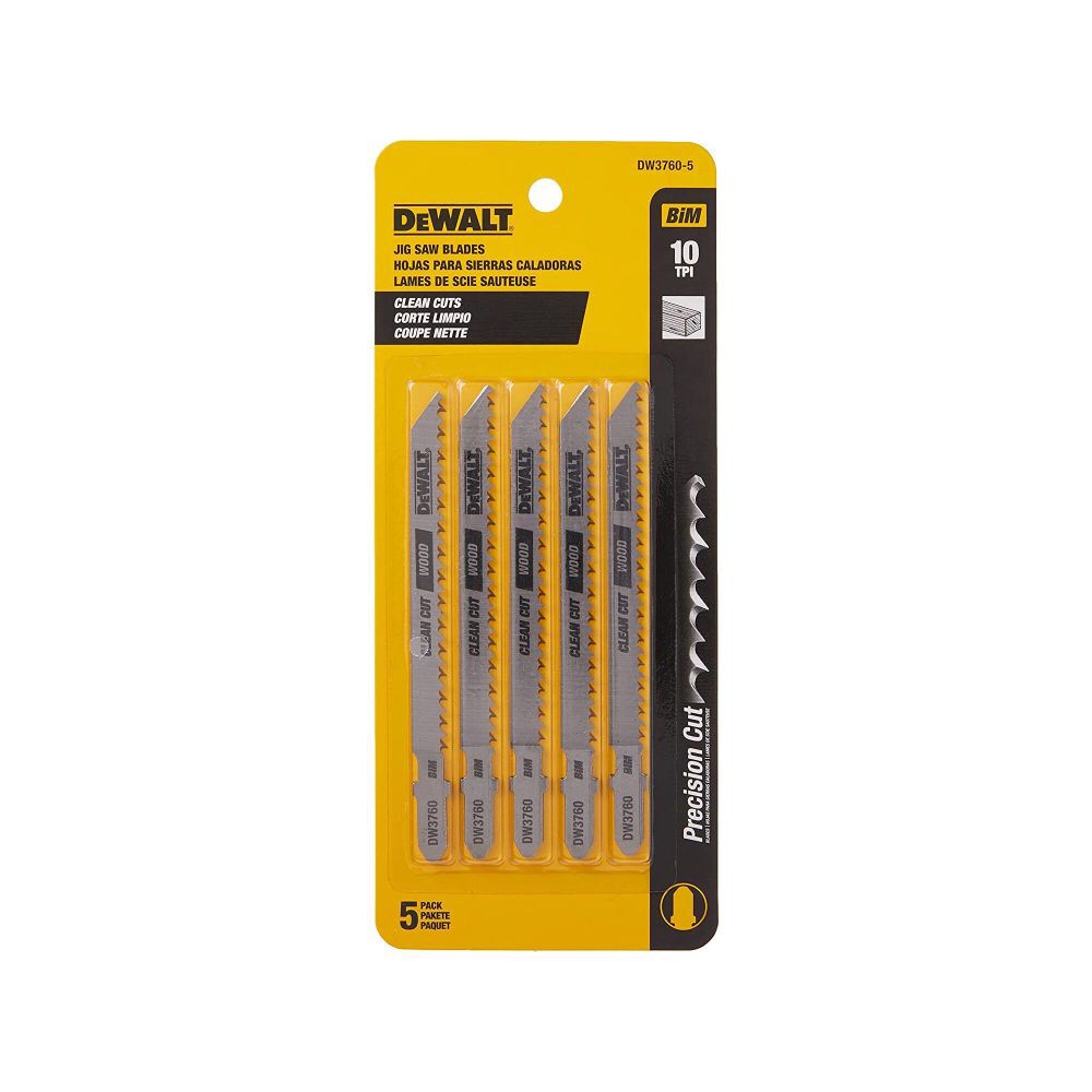 DeWalt DW3760-5 10TPI TG T-SHK COBALT JIG SAW BLD-5PK