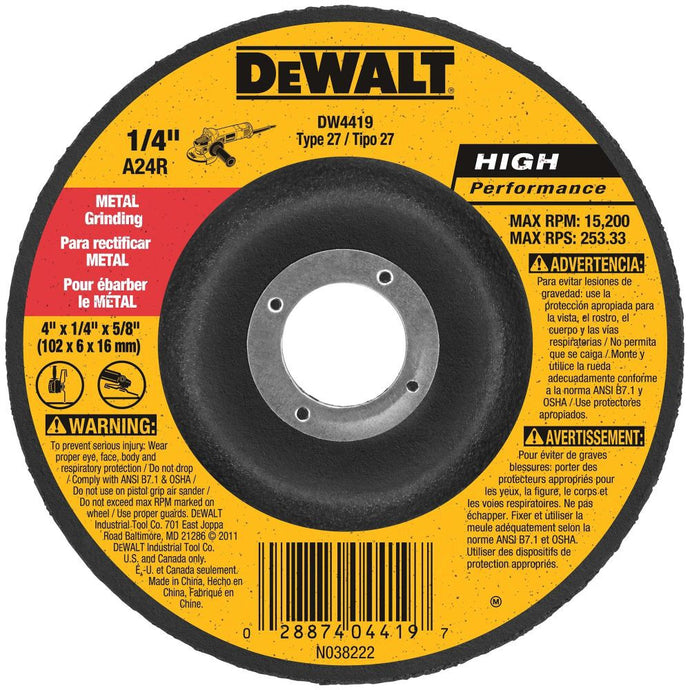 DeWalt DW4419 4X1/4IN DCW METAL GP(BLK)