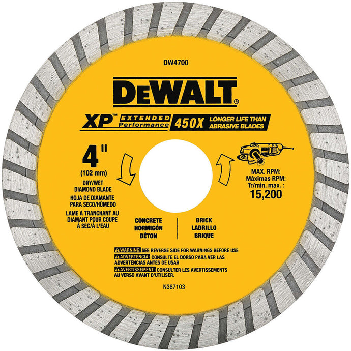 DeWalt DW4700 4IN DRY CUT DIAMOND WHEEL