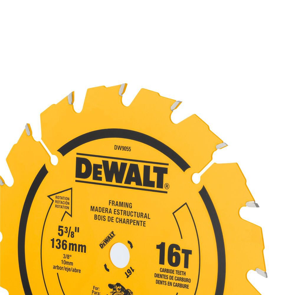 DeWalt DW9055 5-3/8 16T CARBIDE BLADE