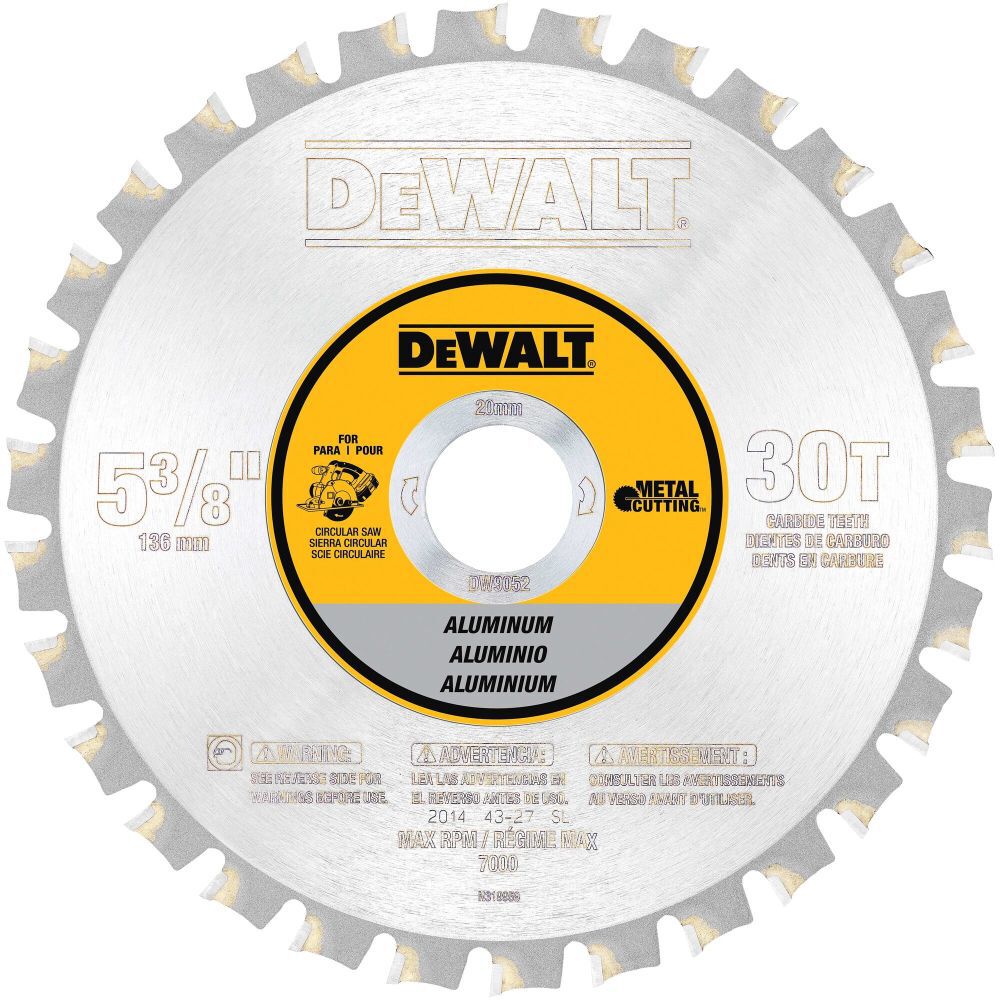DeWalt DW9052 5-3/8IN 30T ALUM METALCUTTING 20mm ARBOR