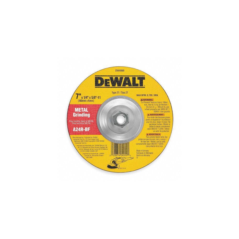 DeWalt DW4623 5X1/4X5/8-11 METAL GEN PURP GRIND WHL