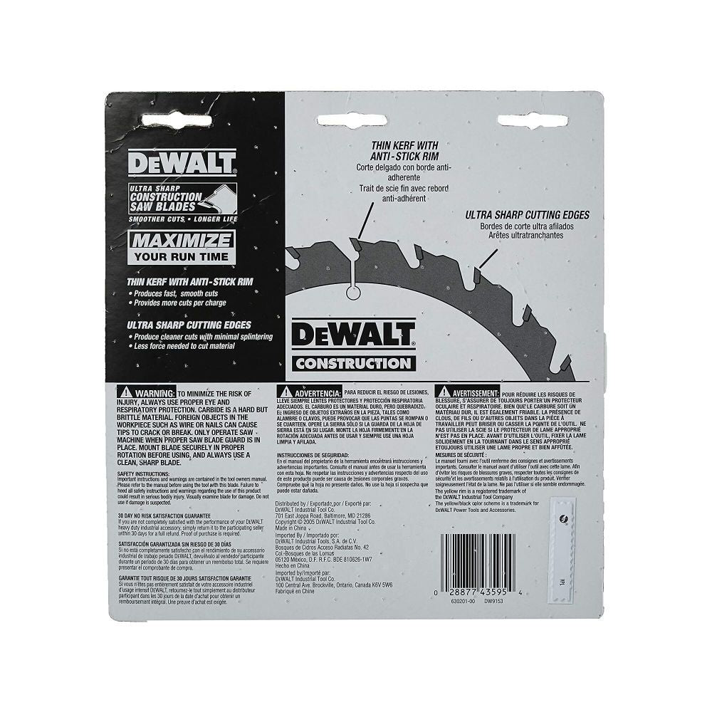 DeWalt DW9153 6-1/2 90T PANEL/VINYL SIDING