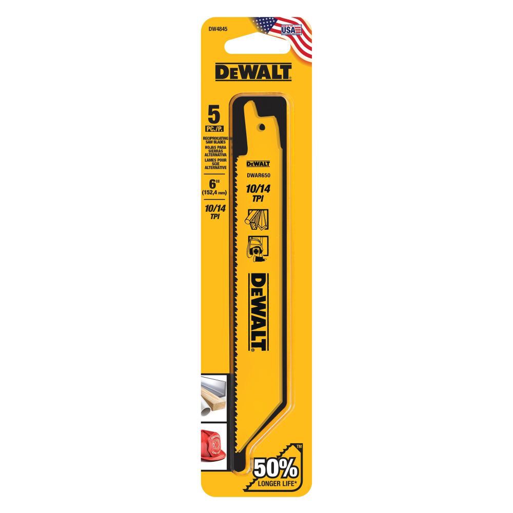 DeWalt DW4845 6IN 10/14TPI STG BK BLD-5