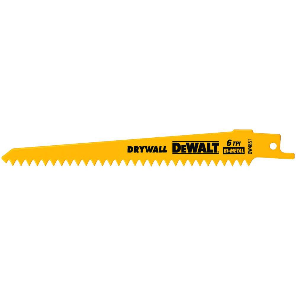 DeWalt DW4851 6IN 6TPI PLST CUT BLD-5PK