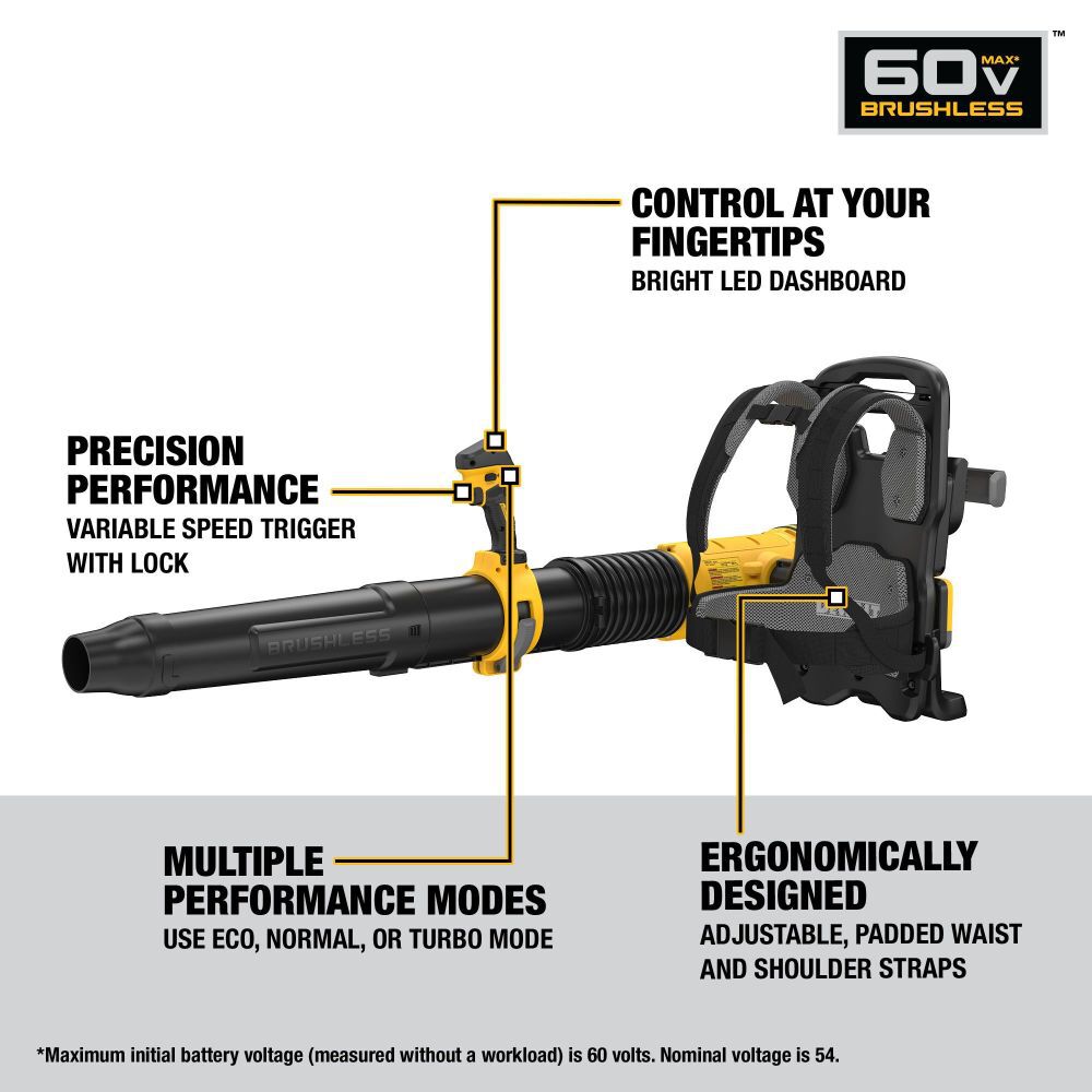 DeWalt DCBL570B DEWALT FLEXVOLT BACKPACK BLOWER BARE