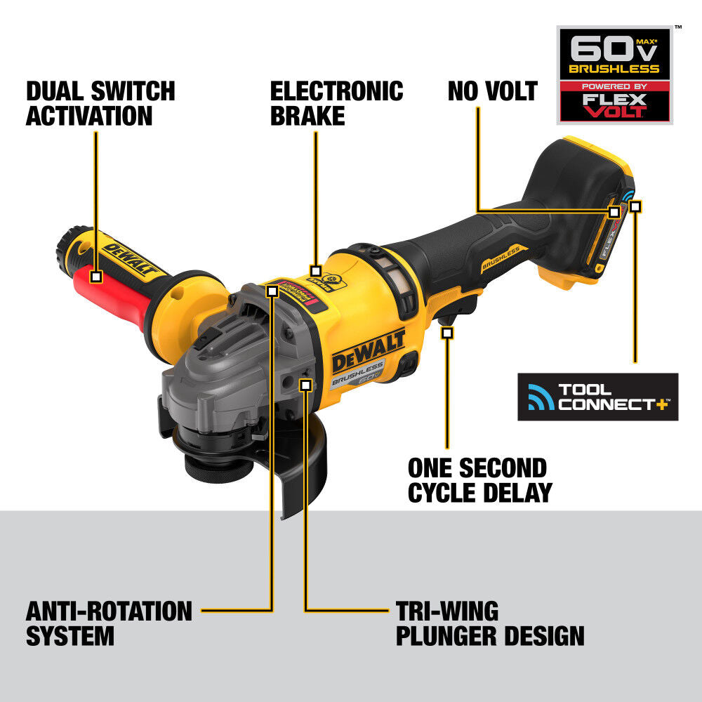 DeWalt DCG418SHDB 60V SIDE HANDLE DETECT GRINDER (BARE)