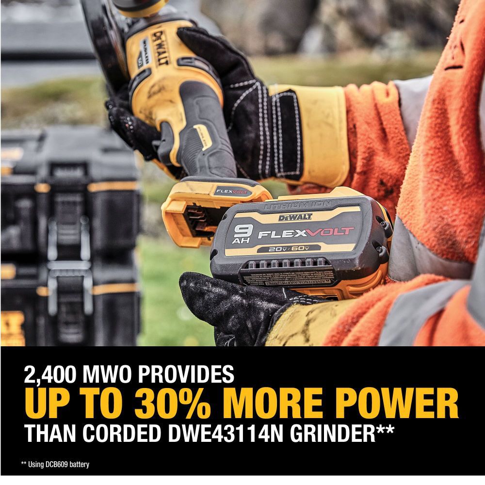 DeWalt DCG418SHDX2 60V SIDE HANDLE DETECT GRINDER (KIT)