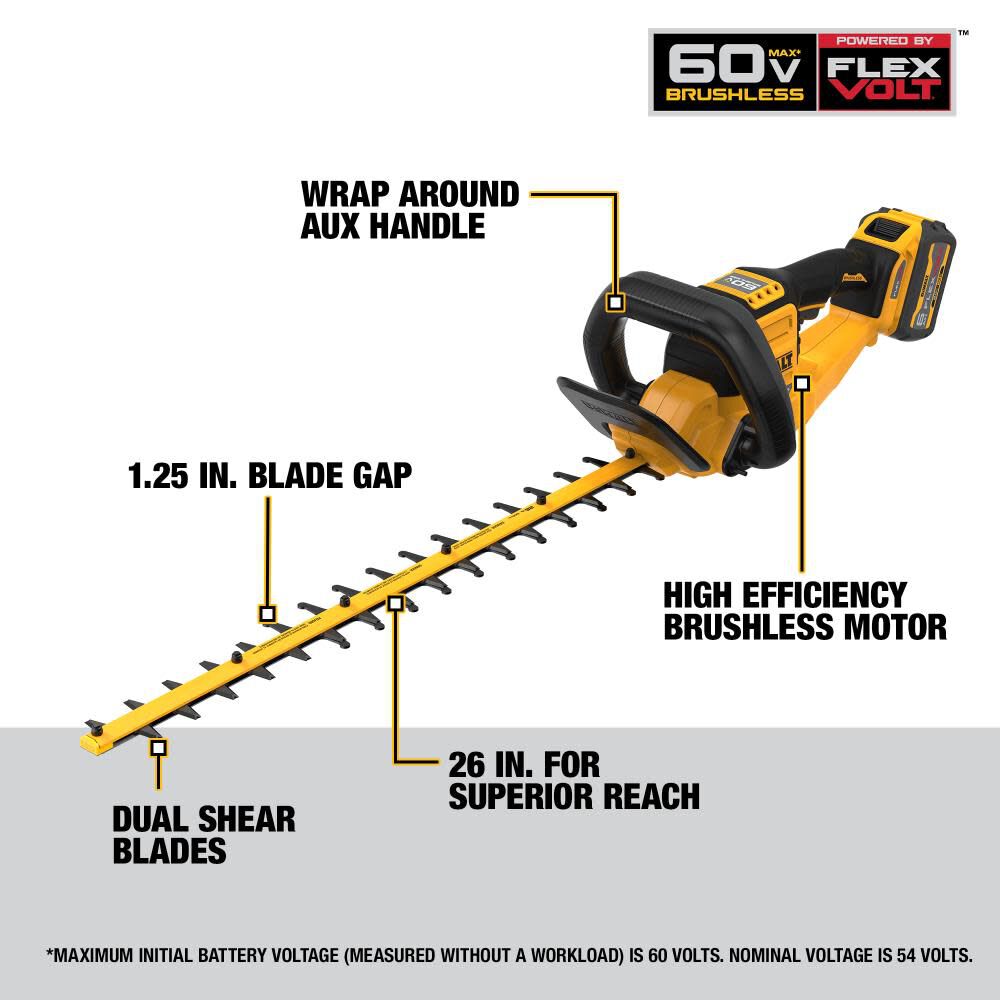 DeWalt DCHT870T1 DW 60V HEDGE TRIMMER W/2AH BATTERY