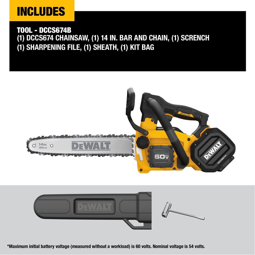 DeWalt DCCS674B DW 60V TOP HANDLE CHAINSAW