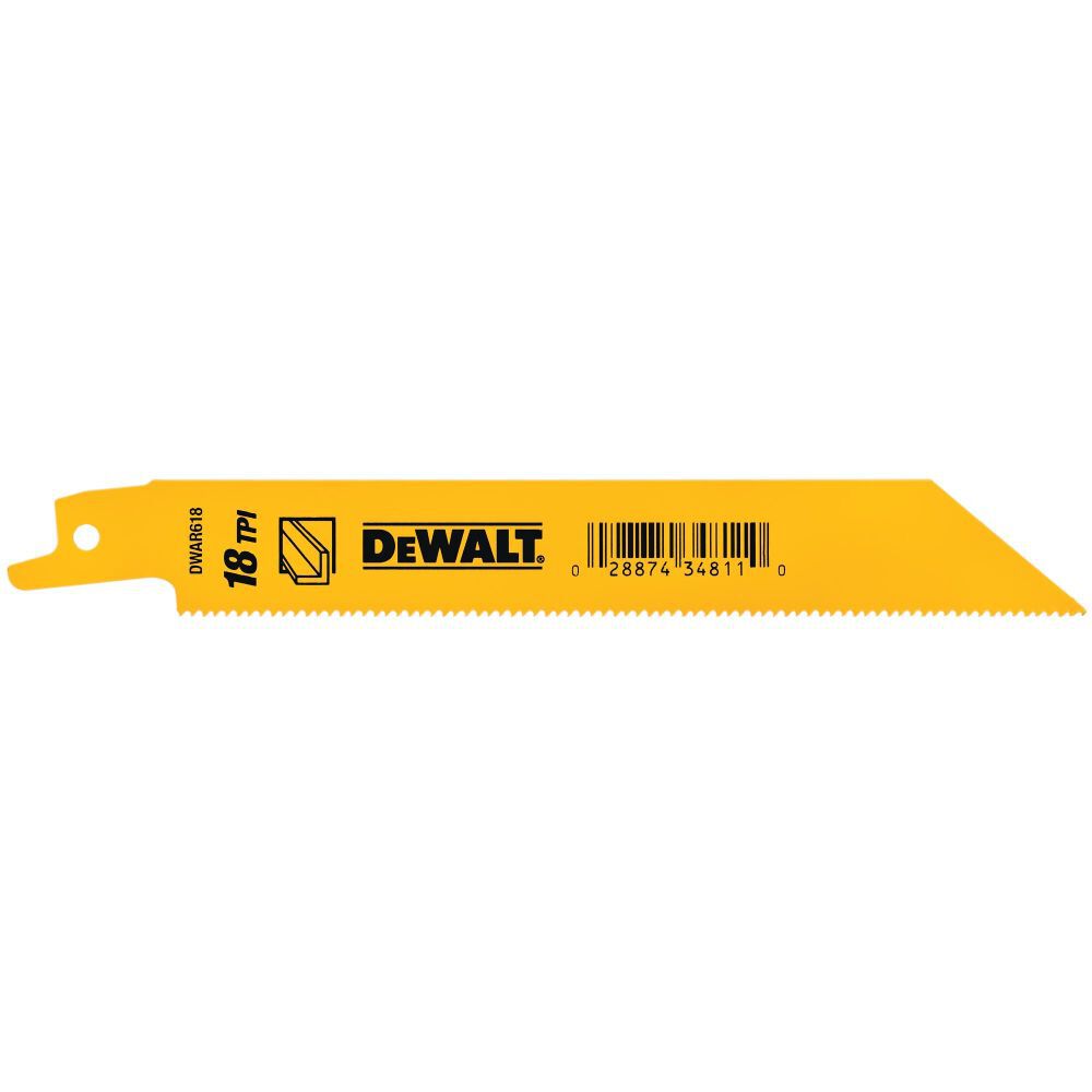DeWalt DW4811B25 6IN 18TPI STGT BK BLD-25