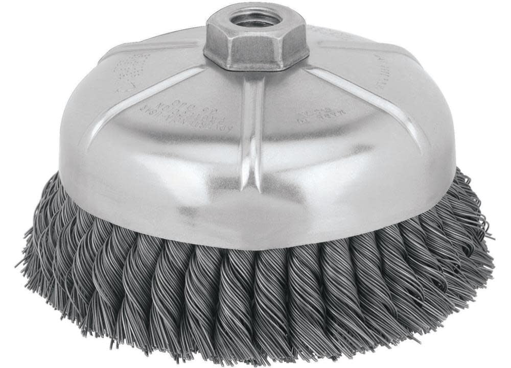 DeWalt DW4917 6IN KNOTTED CUP BRUSH/CARBON STEEL5/8-11