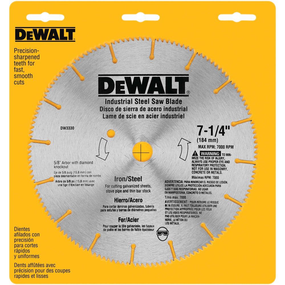 DeWalt DW3330 7-1/4 IRON/STEEL SAW BLD