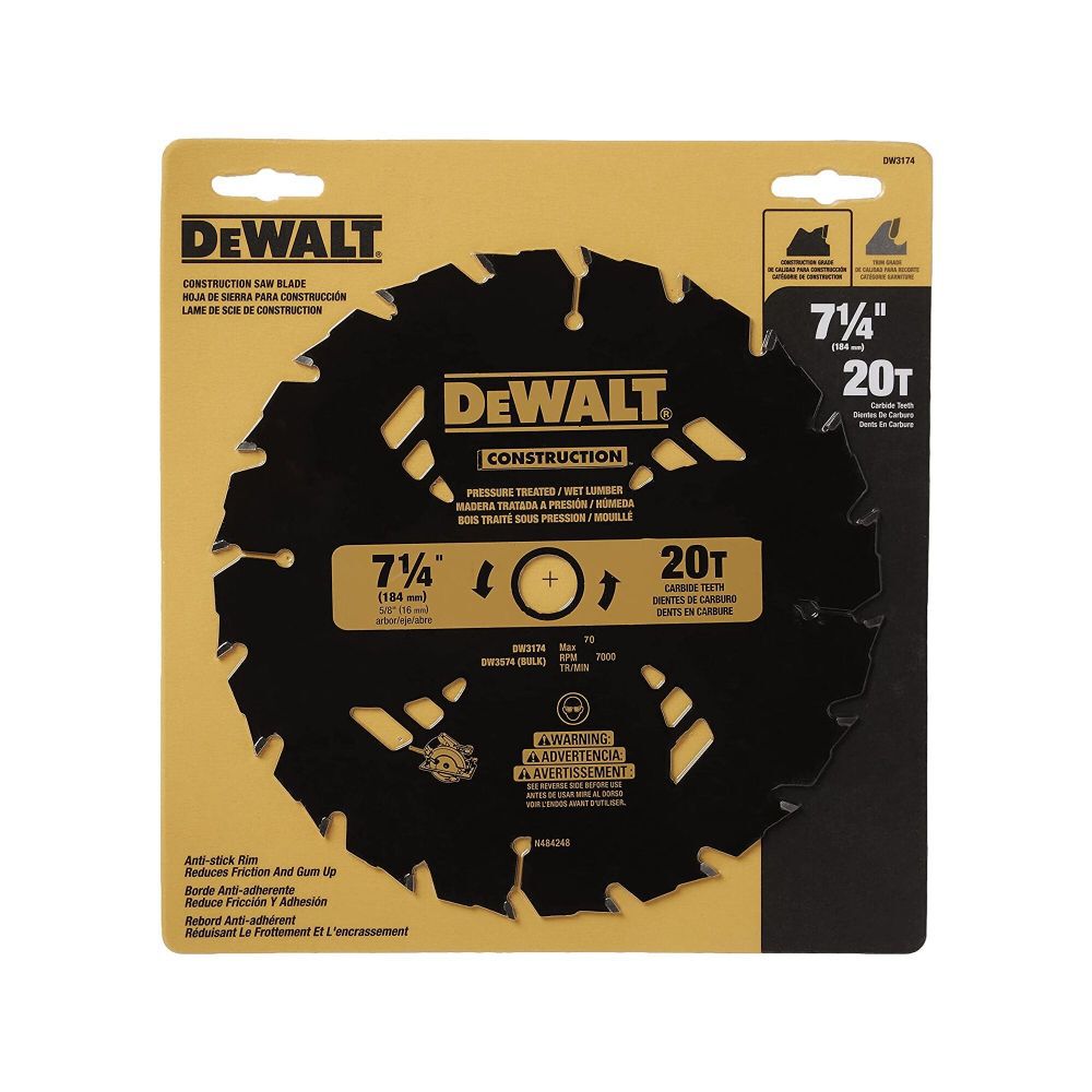 DeWalt DW3174 20T PRESSURE TREATED BLD (7.250 X 20)
