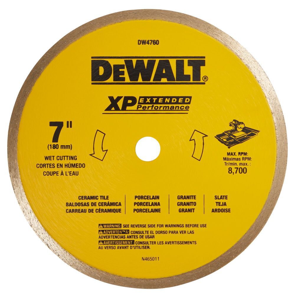DeWalt DW4760 7IN CERAMIC TILE BLADE