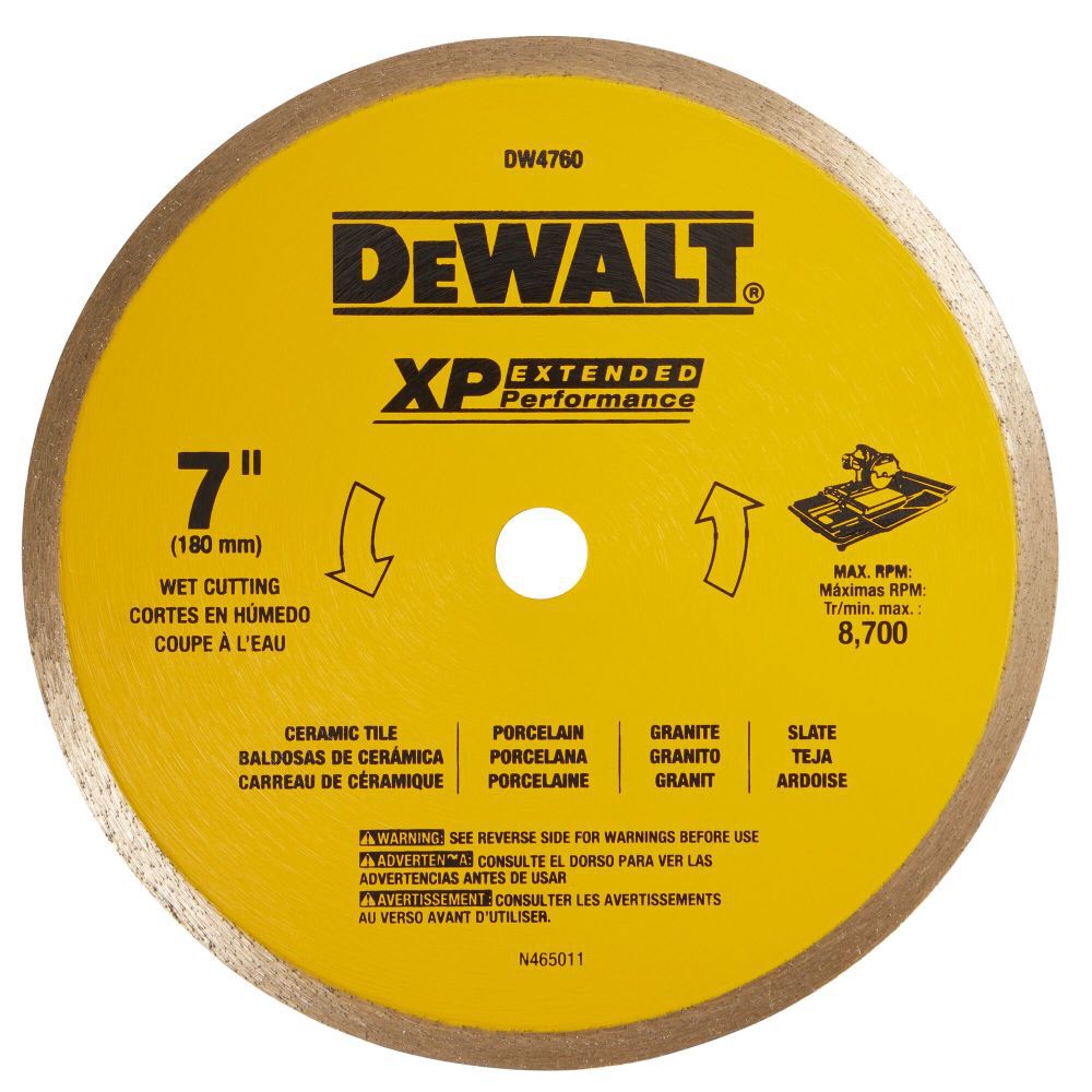 DeWalt DW4760 7IN CERAMIC TILE BLADE