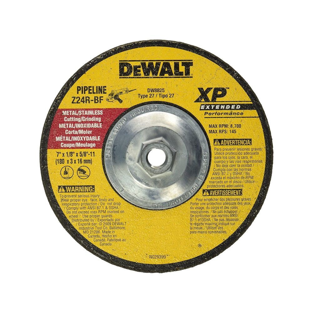 DeWalt DW8825 7 X 1/8 X 5/8-11 IN ZIRCONIA ABRA
