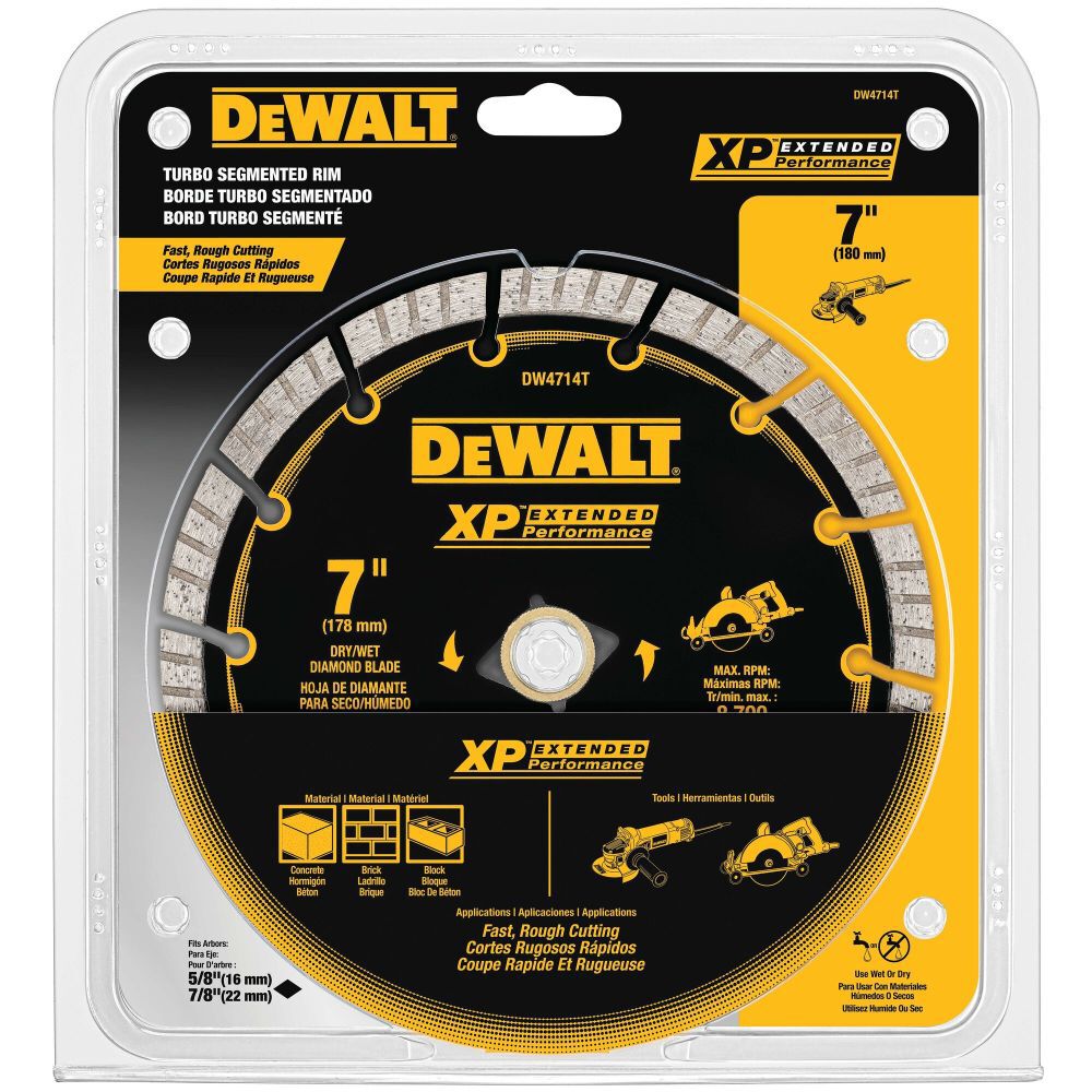 DeWalt DW4714T 7IN XP TURBO SEG DIAMOND BLADE
