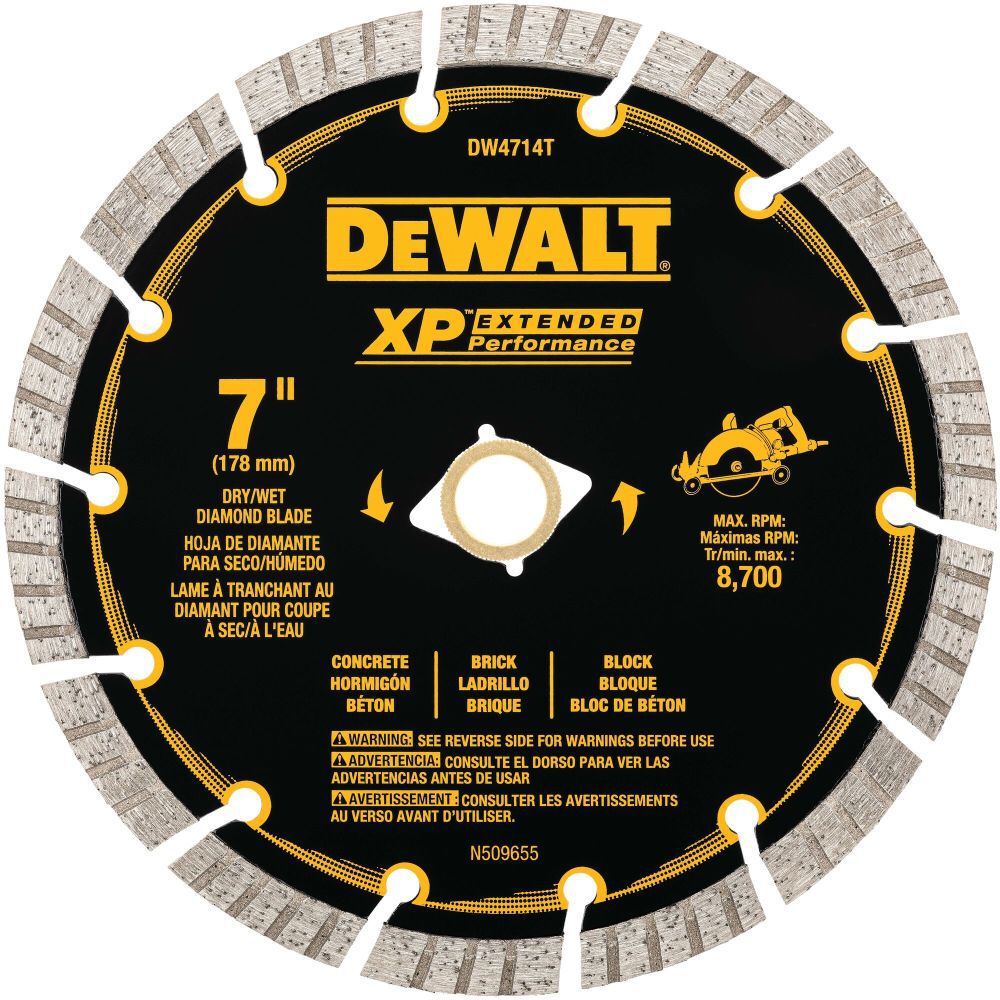 DeWalt DW4714T 7IN XP TURBO SEG DIAMOND BLADE