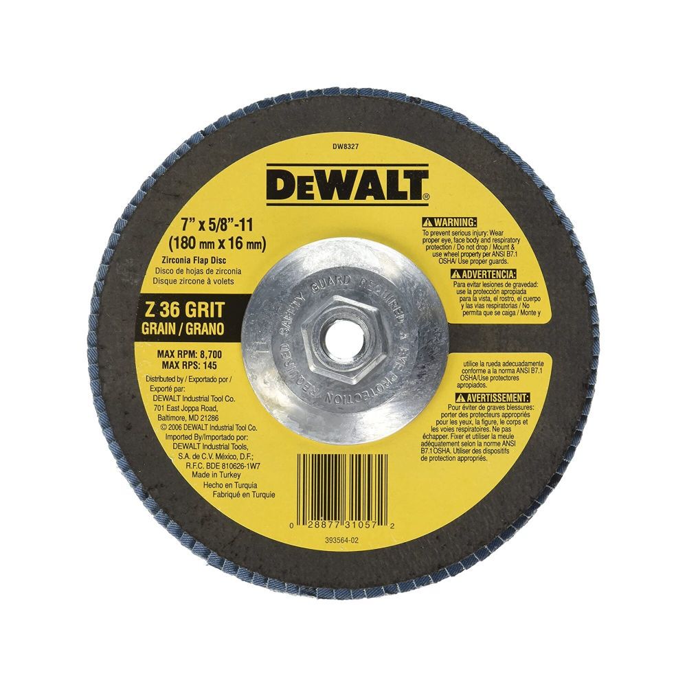 DeWalt DW8327 7 X 5/8-11 40G T29 HP FLAP