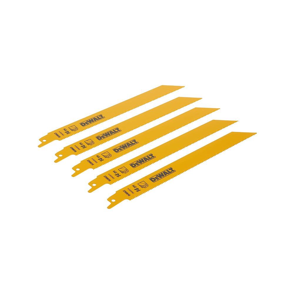 DeWalt DW4809 8IN 14TPI STGT BK BLD-5PK