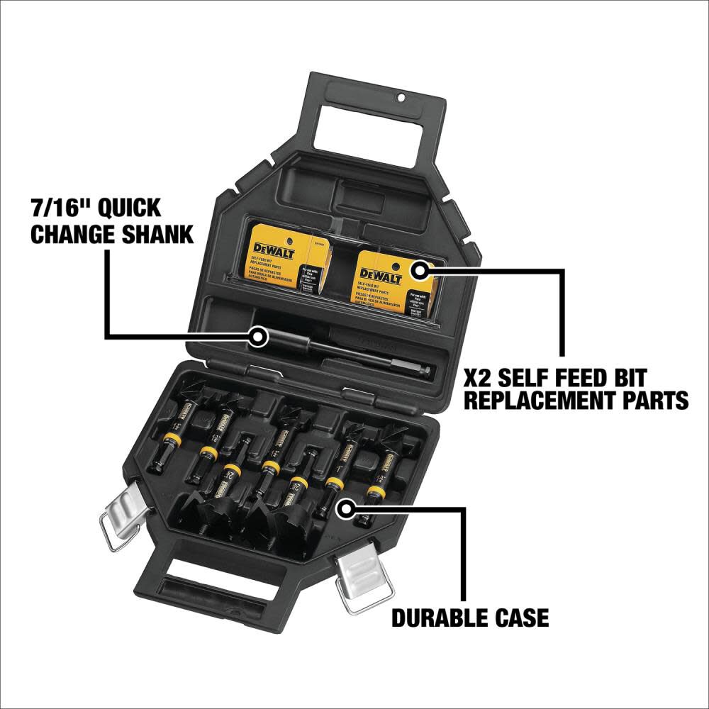 DeWalt DW1649 8 PC. SELF FEED KIT