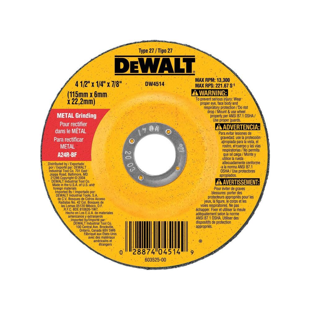 DeWalt DW4954 9X1/4X5/8-11 GEN PURPOSE